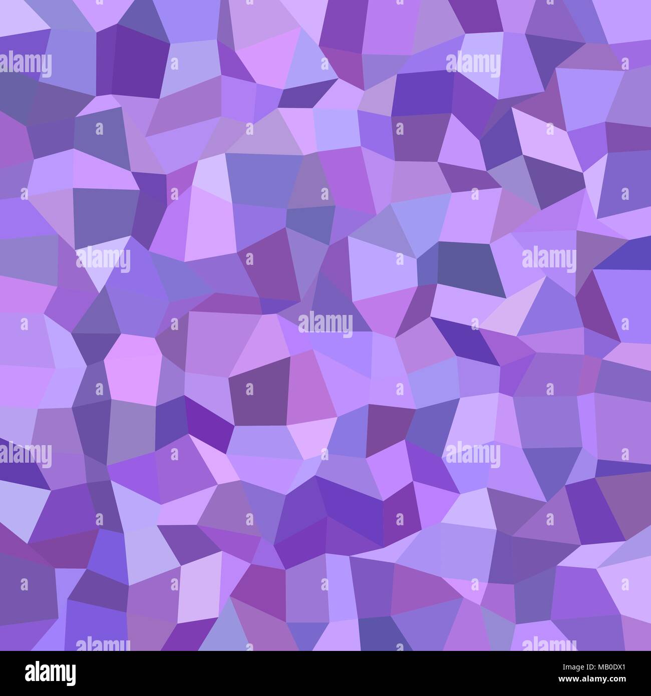 Geometric irregular polygon mosaic pattern background - polygonal vector illustration from rectangles in purple tones Stock Vector