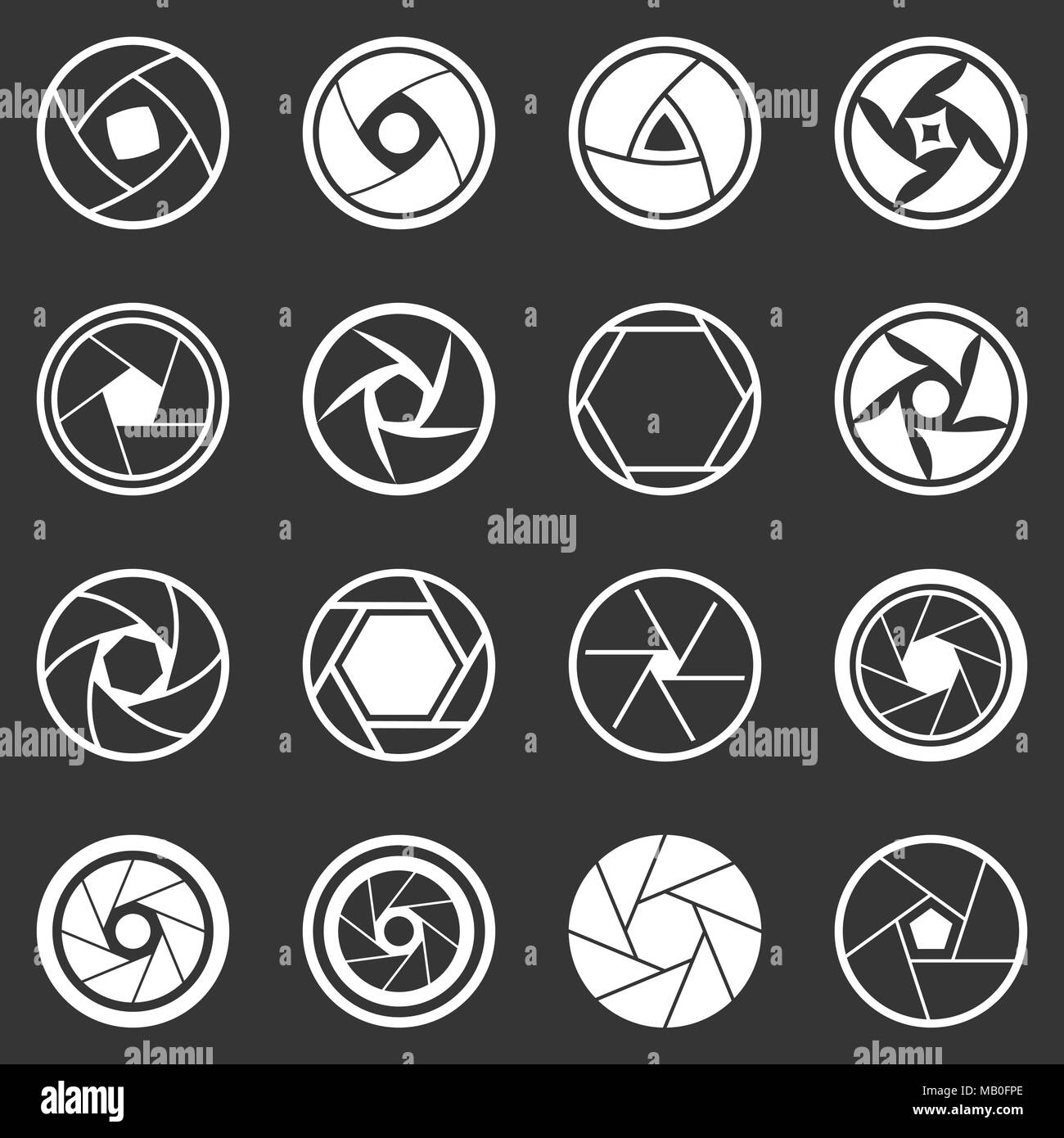 Photo diaphragm icons set grey vector Stock Vector Image & Art - Alamy