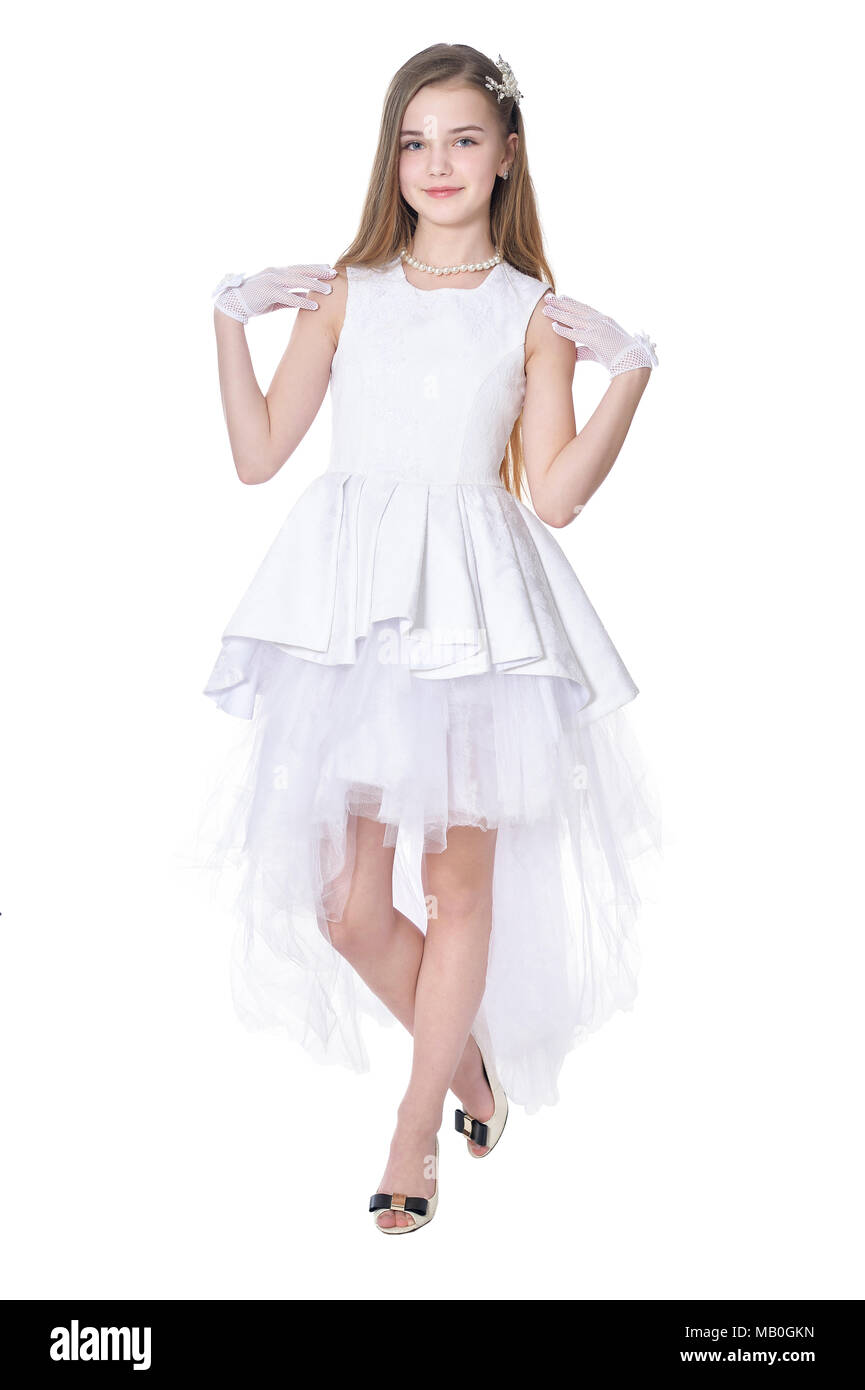 Happy little girl in carnival costume posing Stock Photo - Alamy