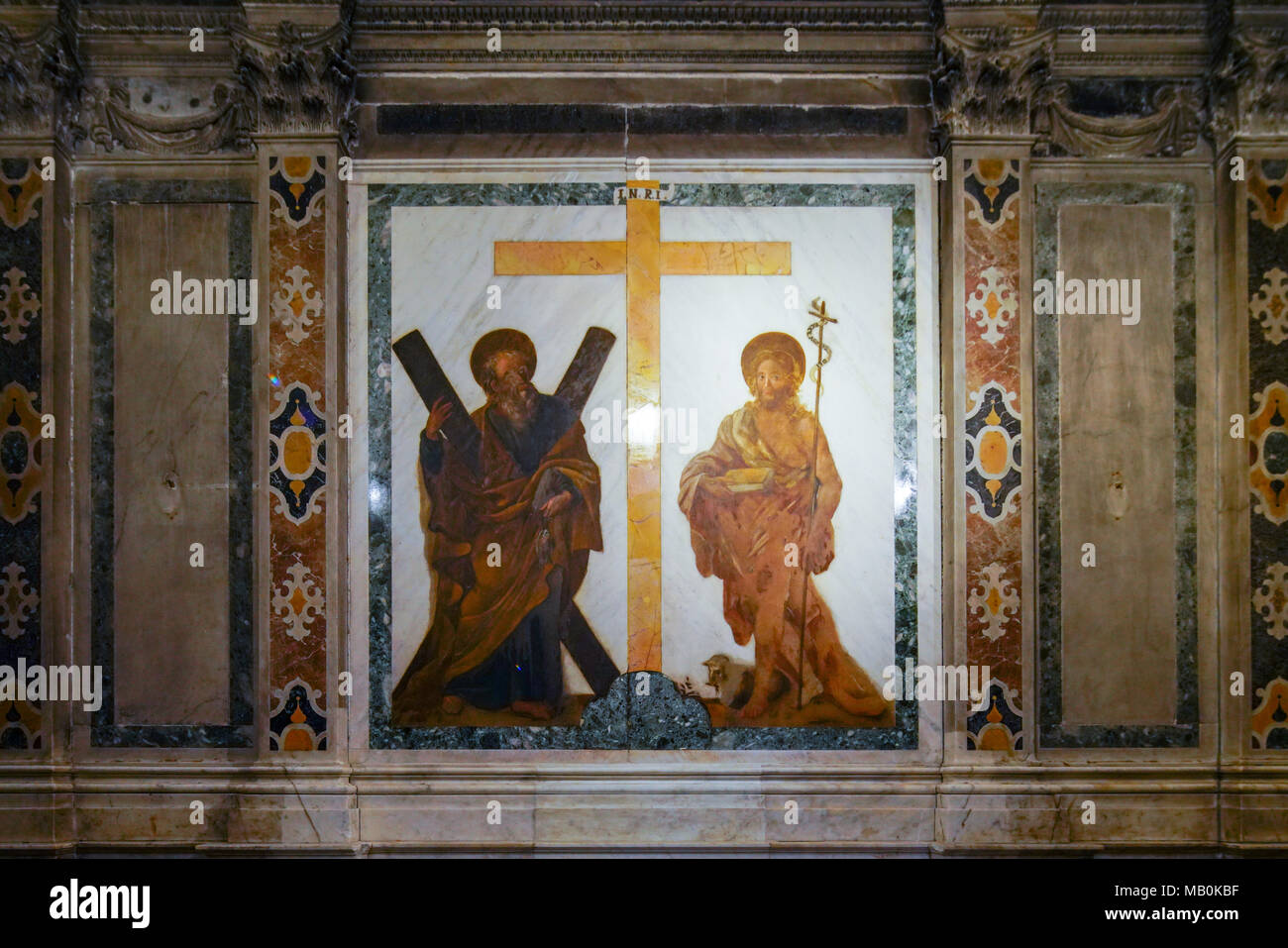 Apostle Saint Andrew Cathedral in Amalfi , Piazza del Duomo, Amalfi, Campania, Italy Stock Photo