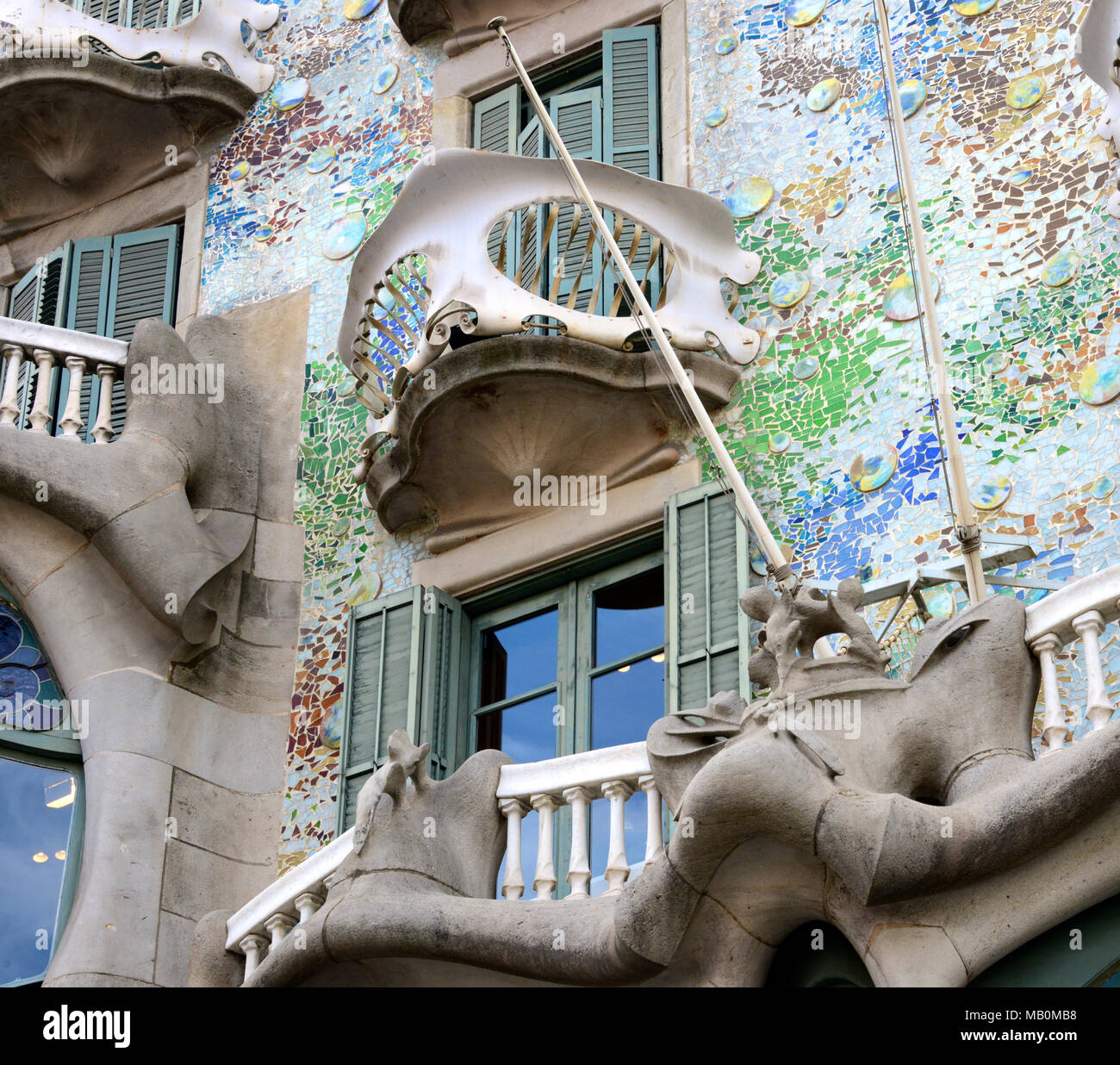 Casa Batilo, Passeig de Gracia, Barcelona, designed by Antoni Gaudi ...
