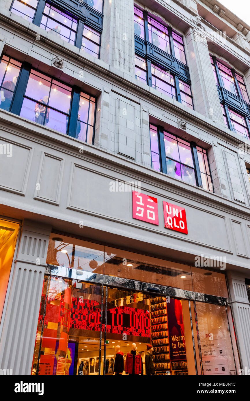 England, London, Oxford Street, Uniqlo Store Stock Photo - Alamy