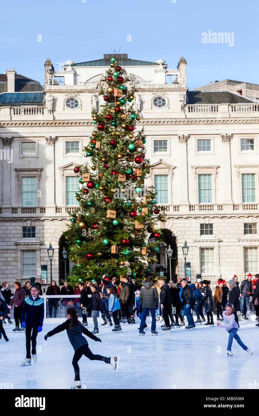 Somerset house ice rink hi-res stock photography and images - Alamy