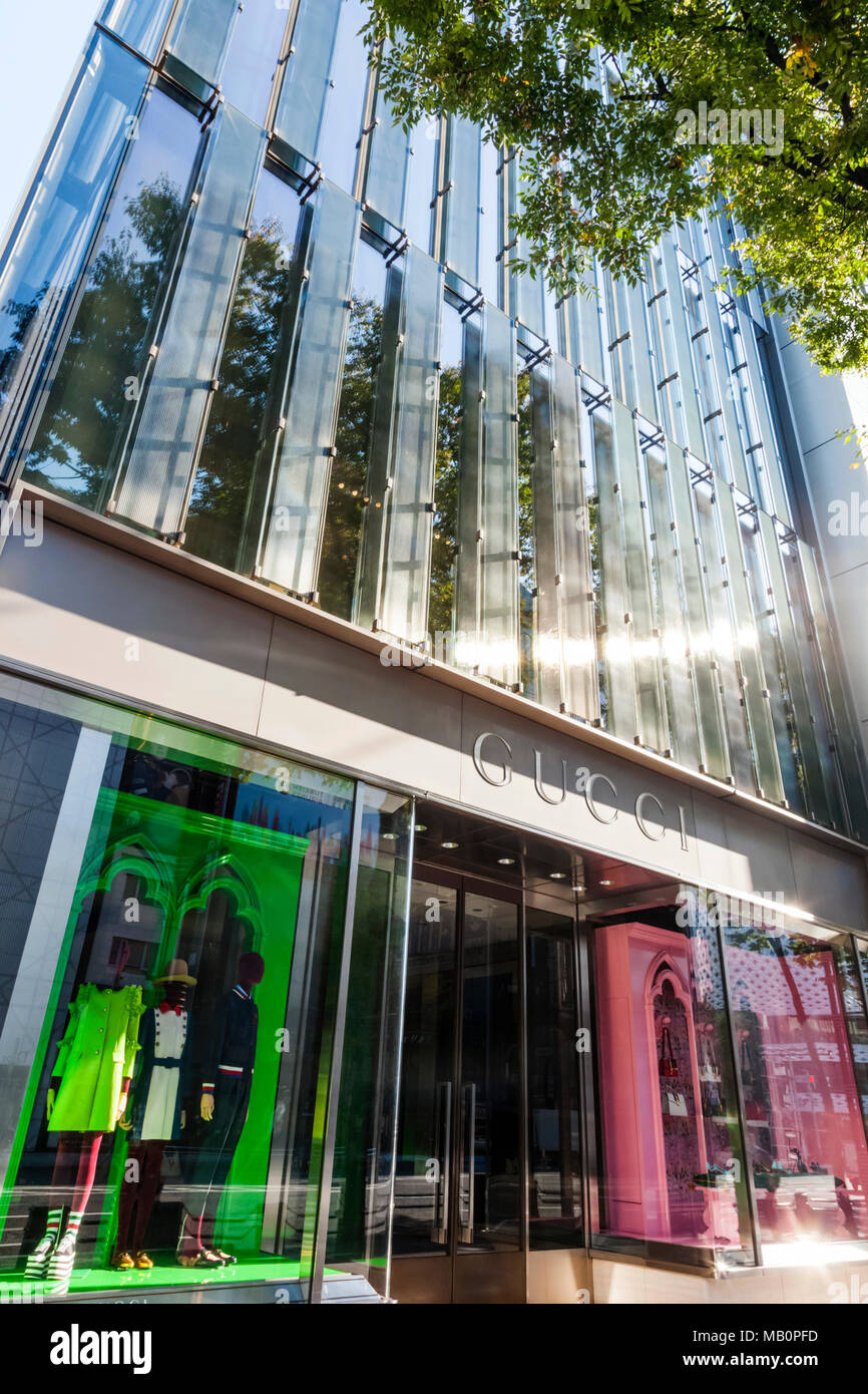 Gucci Shinjuku Flagship Store, facade; Tokyo, Japan Stock Photo