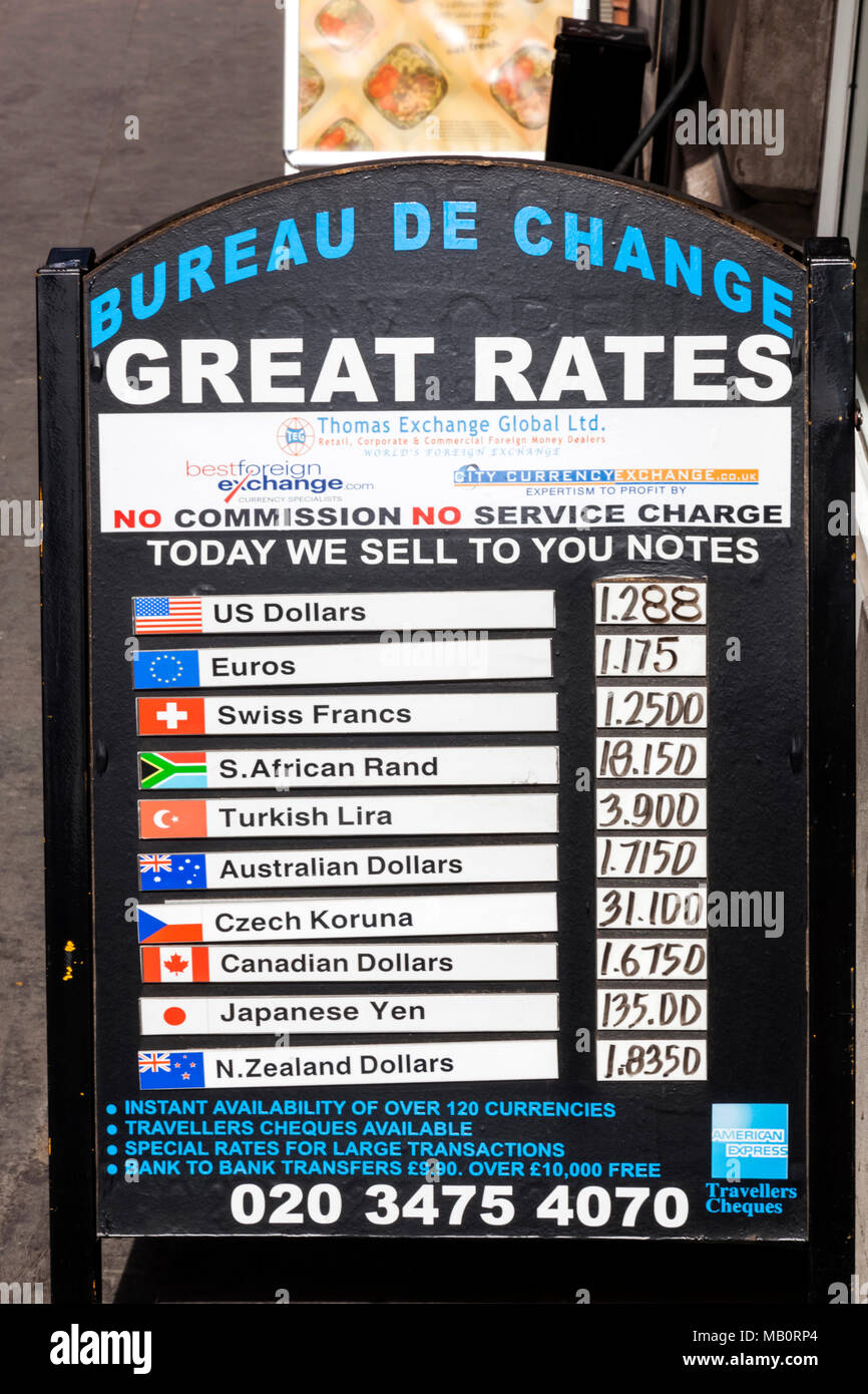 Foreign exchange rate board hi-res stock photography and images - Alamy