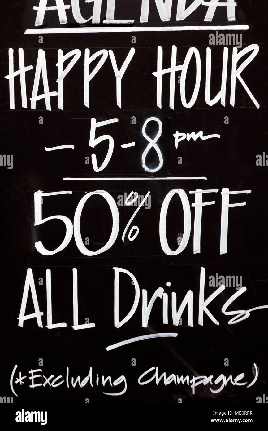 Discounted happy hour deals