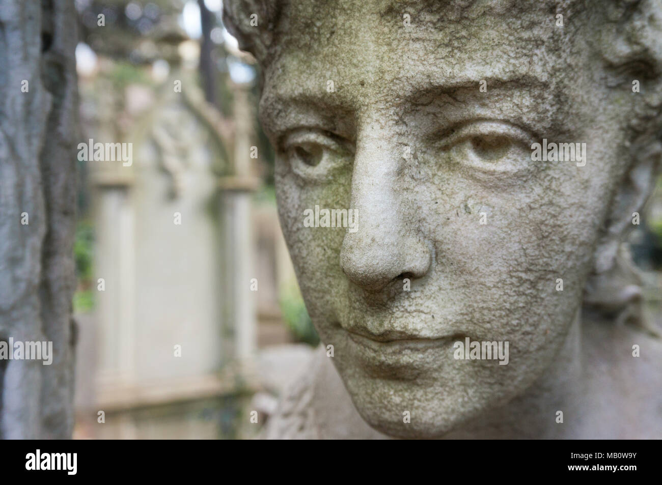Empty gaze - Protestant Cemetery - Rome Stock Photo