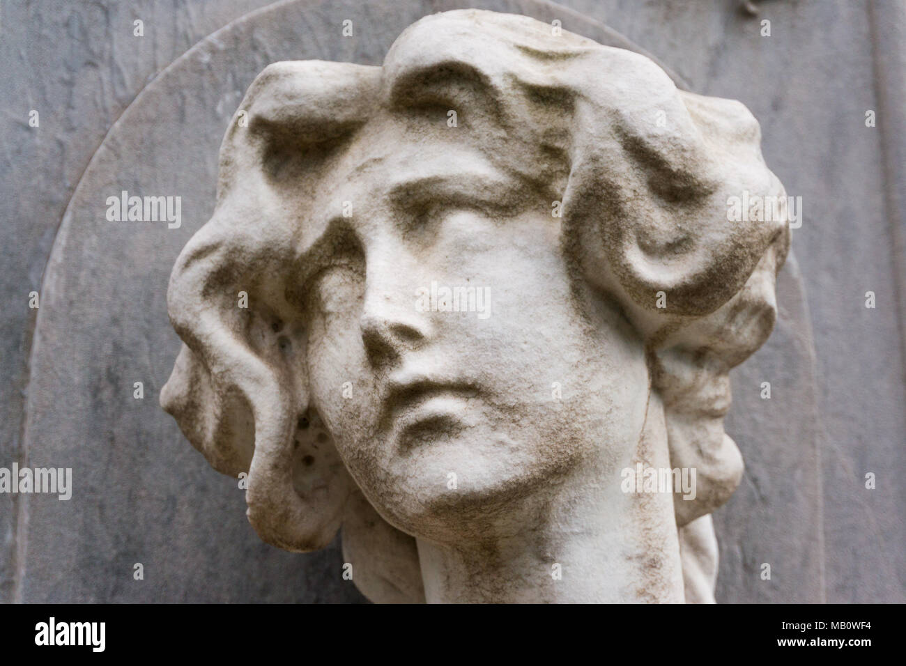 Inconsolable - Protestant Cemetery - Rome Stock Photo