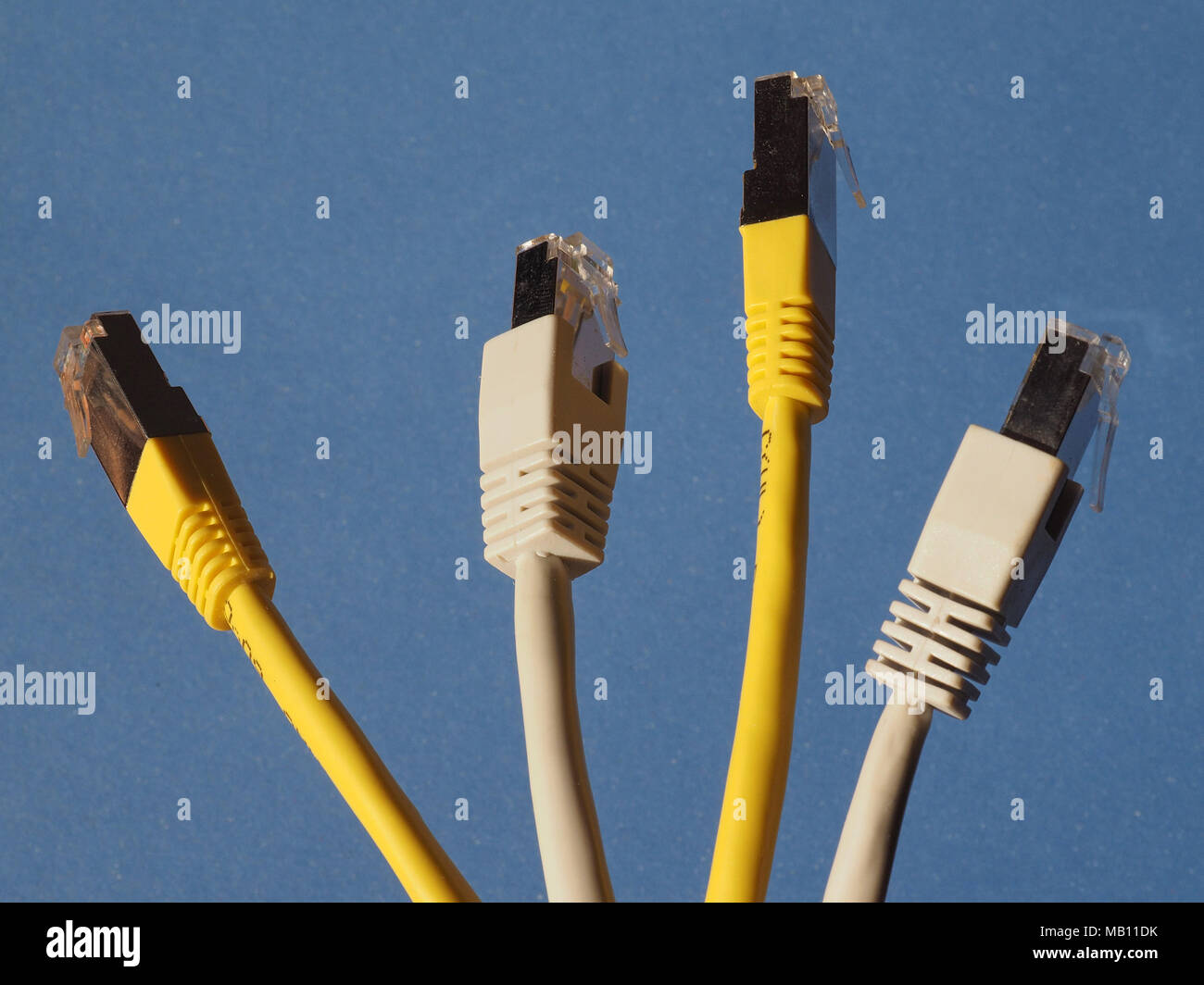 RJ45 plug for LAN local area network connection Stock Photo