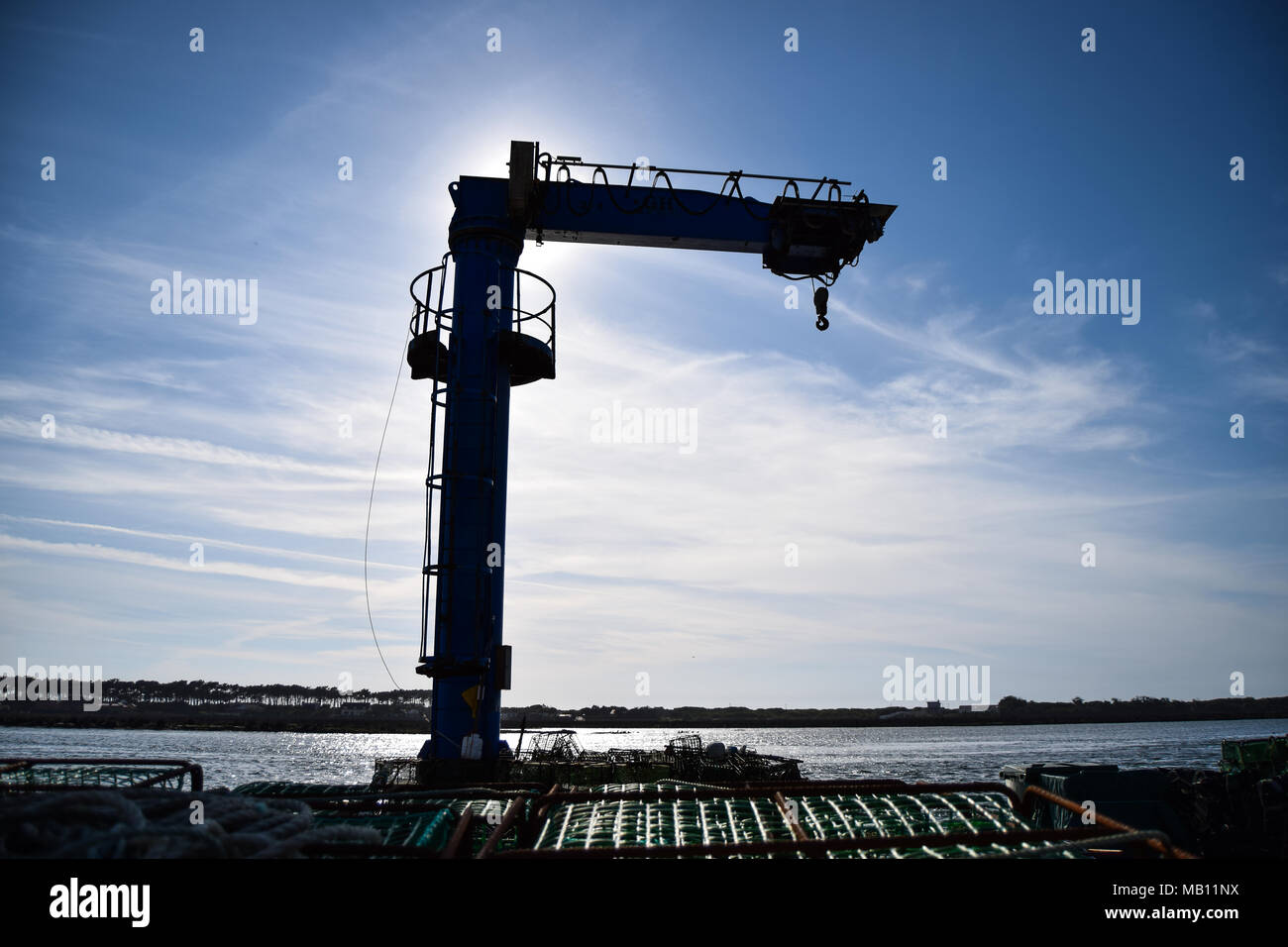 Industrial fishing activities in Portugal Stock Photo