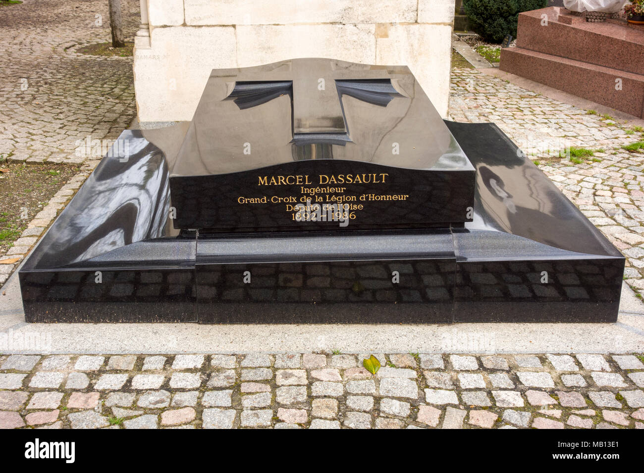 Grave Of French Aircraft Industrialist Marcel Dassault At Passy Cemetery Paris France Stock Photo Alamy