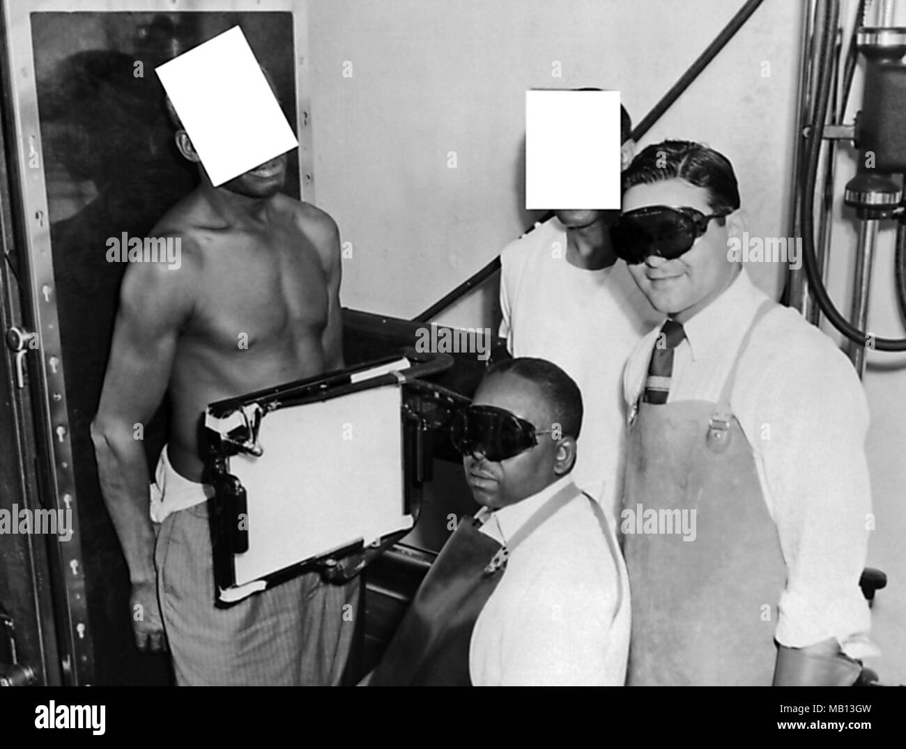 African-American man being x-rayed in the Tuskegee Study of Untreated Syphilis in the ...1300 x 1075