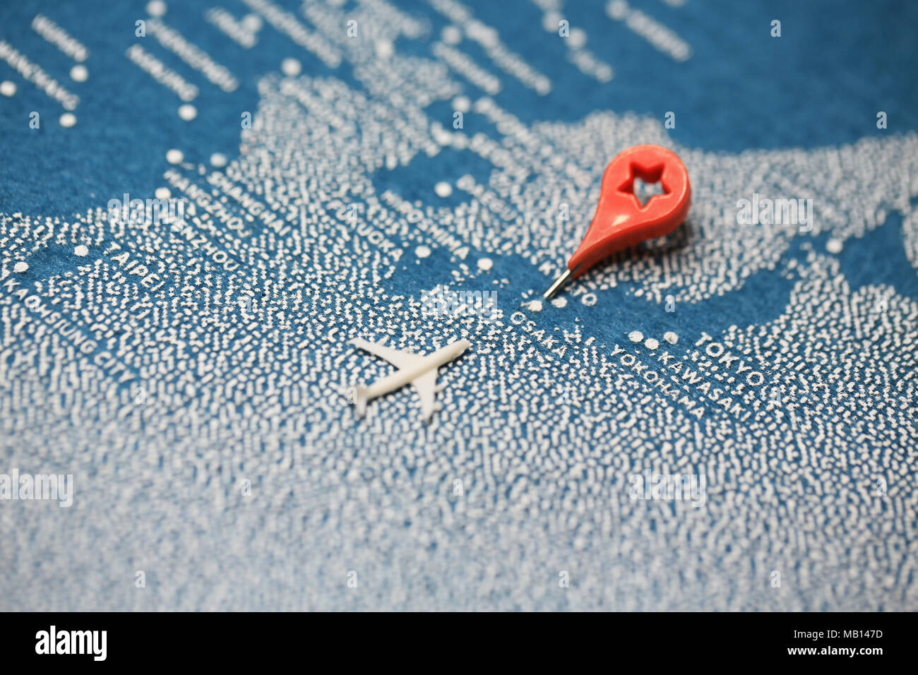 Map And Pin Japan Stock Photo Alamy