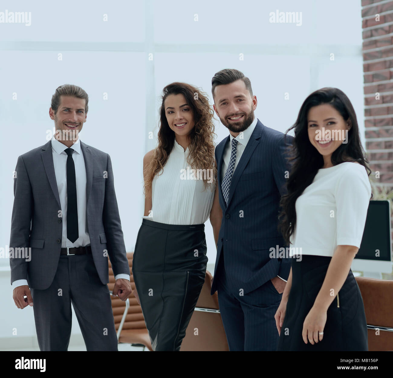 successful business team in office Stock Photo - Alamy