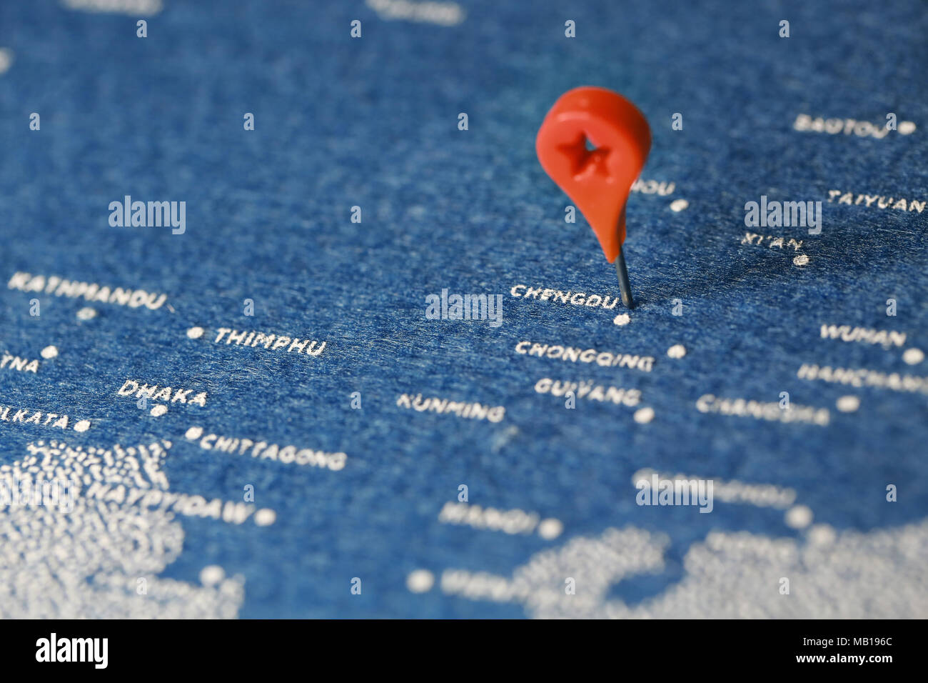 map and pin Stock Photo Alamy