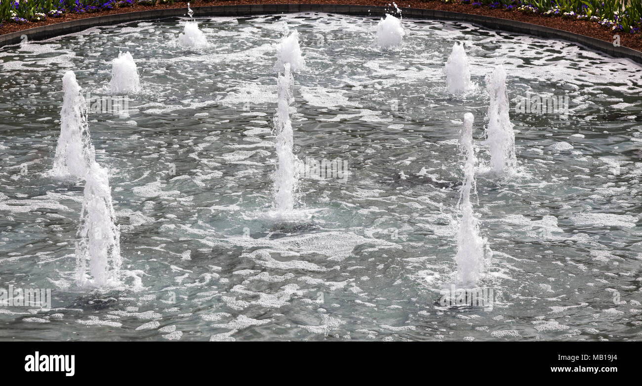 Water fountain jets Stock Photo - Alamy