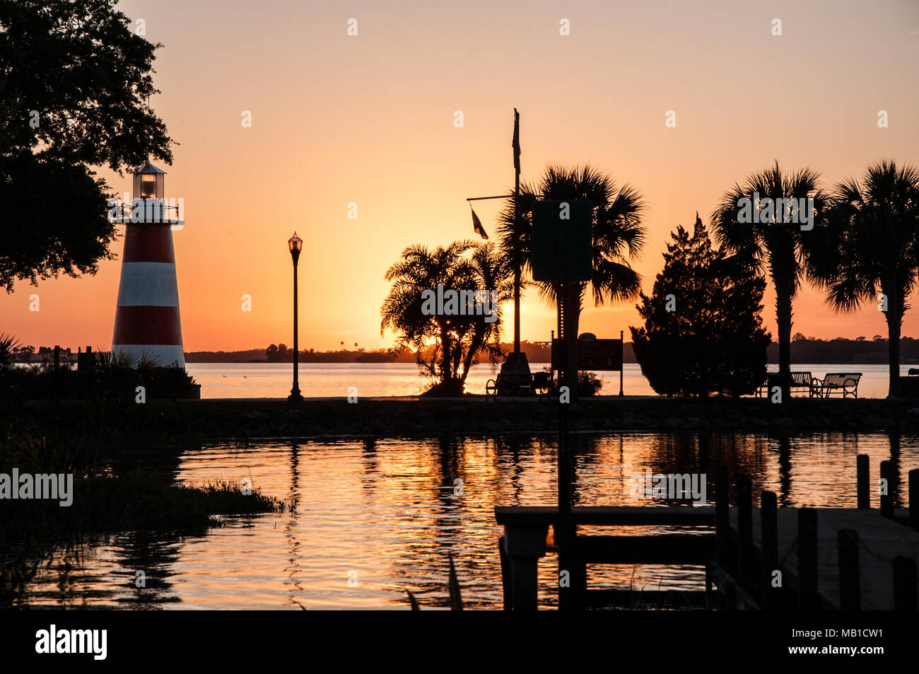 Mt Dora Lighthouse Sunset 20180309 Stock Photo Alamy