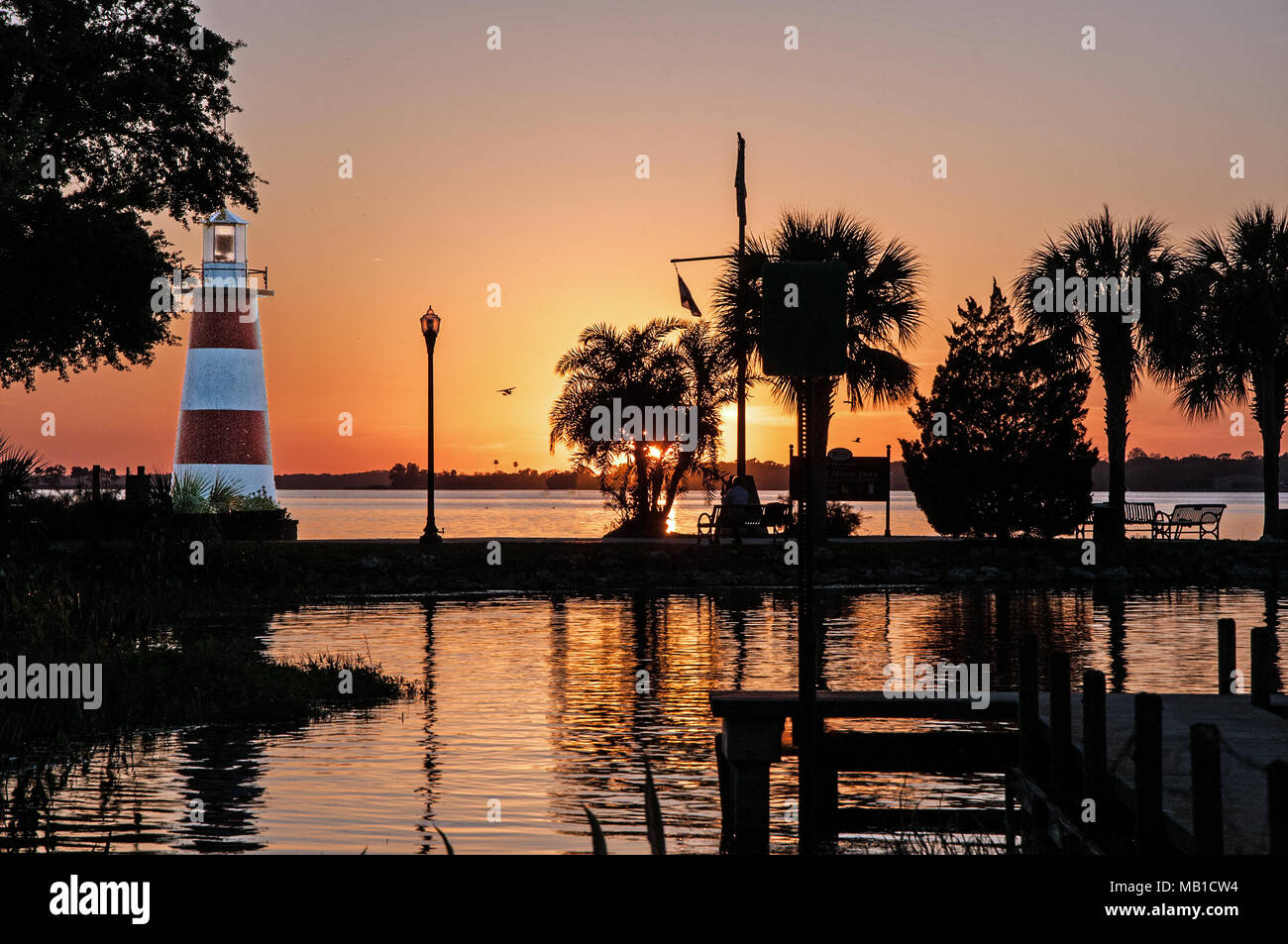 Mt Dora Lighthouse Sunset 20180309 Stock Photo Alamy