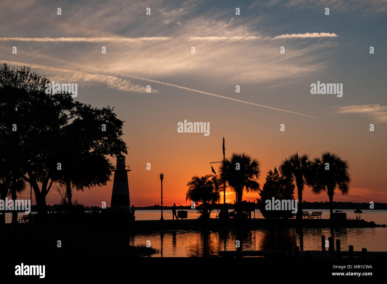 Mt Dora Lighthouse Sunset 20180309 Stock Photo Alamy
