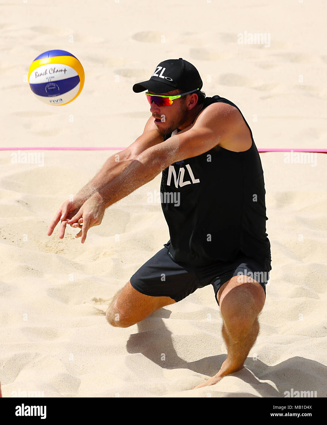 New Zealand's Ben O'Dea in action during the Men Preliminary Pool C