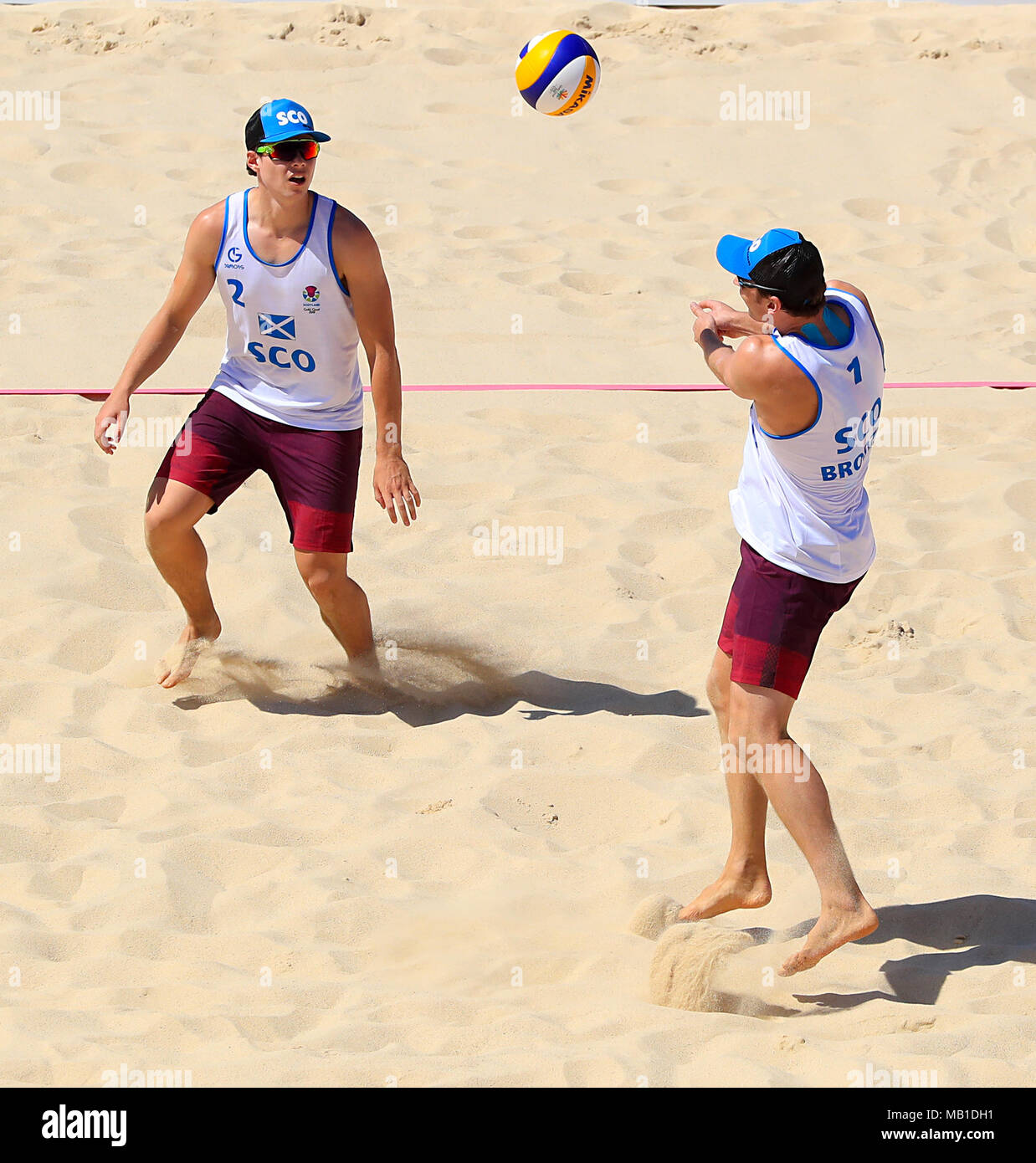 Scotland's Seain Cook (left) and Robin Miedzybrodzki in action during