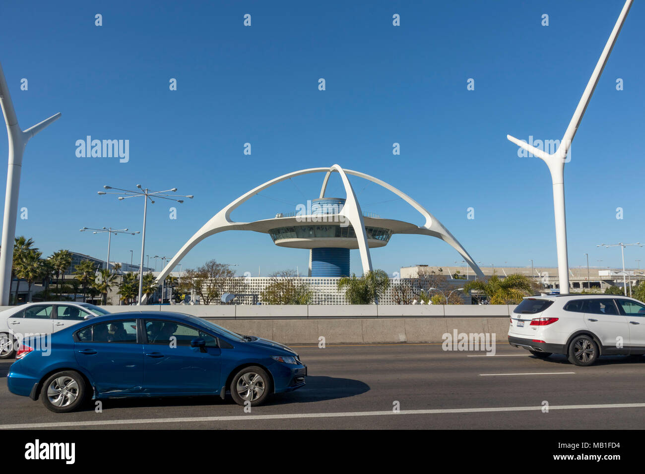 the Theme Building, LAX, Los Angeles airport, California, USA Stock Photo