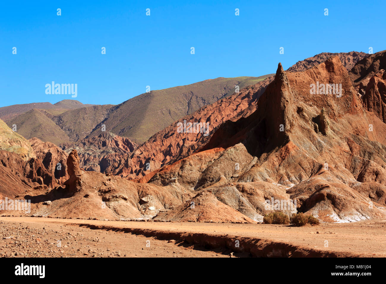 Rainbow Valley, Atacama Desert, Antofagasta, Chile Stock Photo