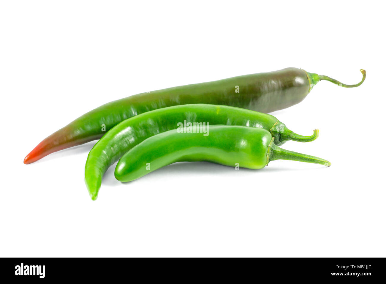 green pepper is isolated on a white background Stock Photo - Alamy