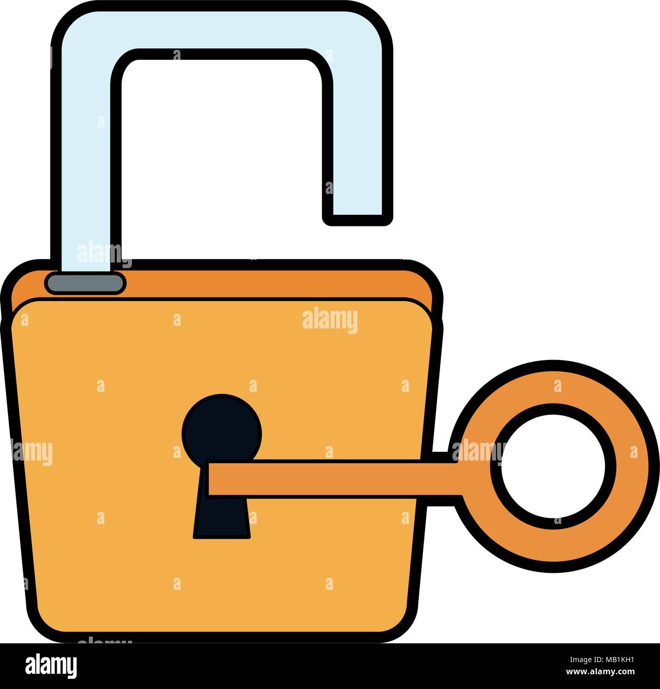 Padlock and key Stock Vector Image & Art - Alamy
