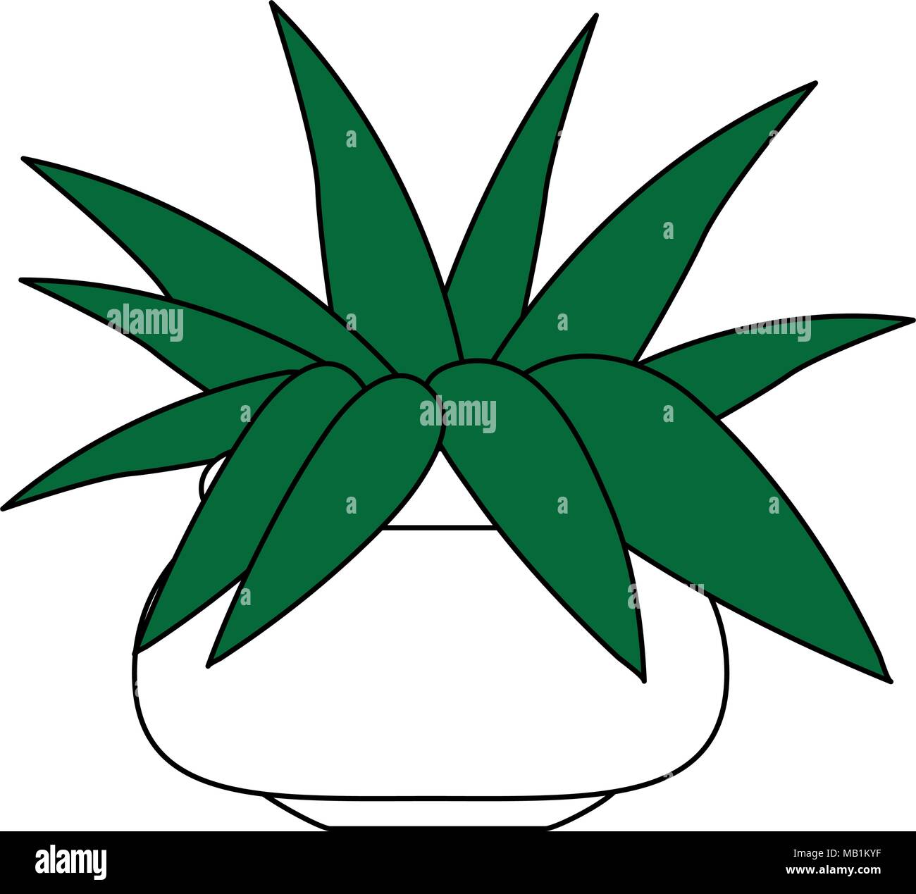 Plant with pot Stock Vector Image & Art - Alamy