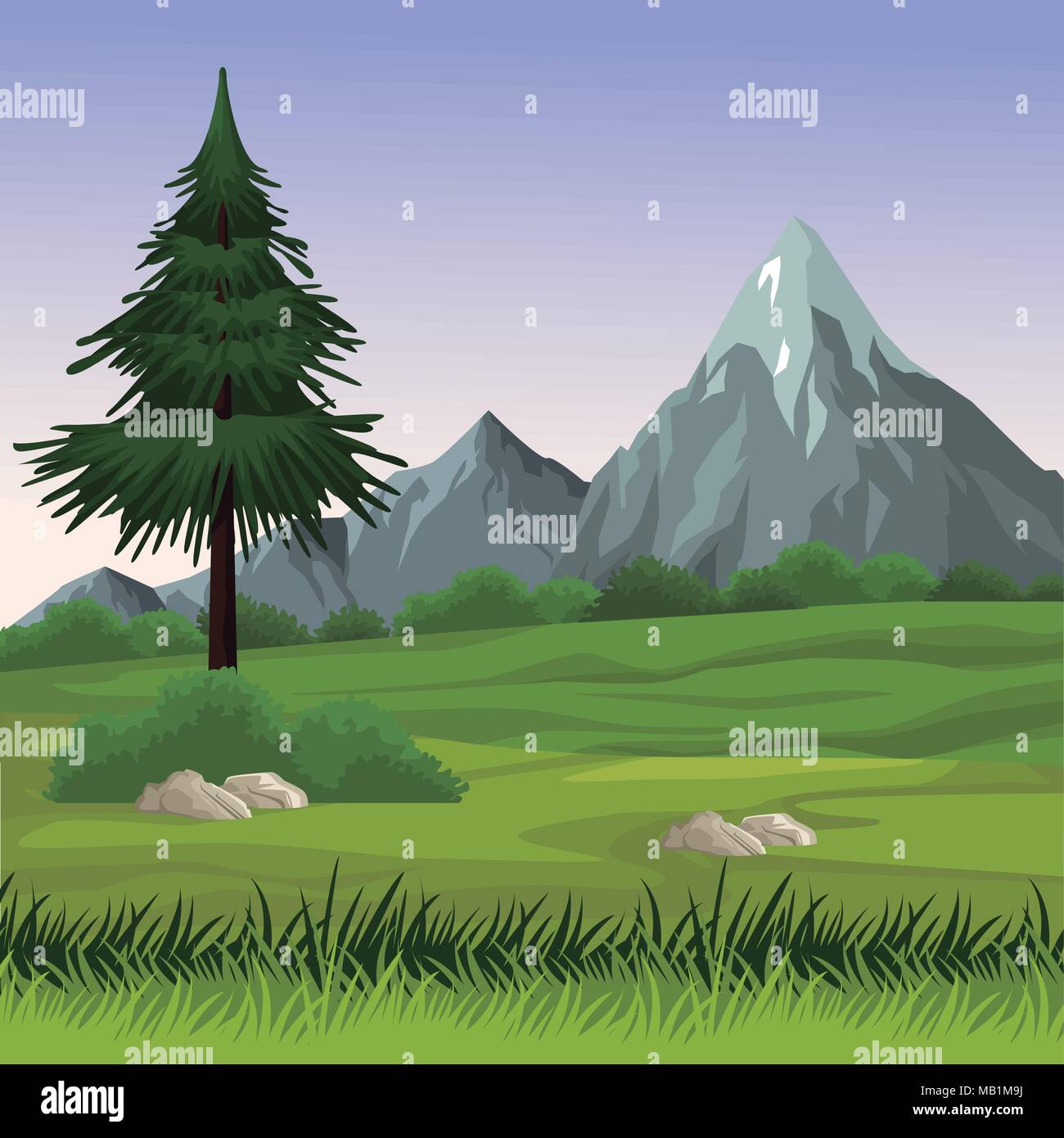 Beautiful nature landscape Stock Vector Image & Art - Alamy