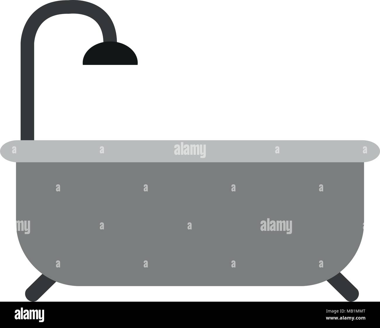 Tub with shower isolated Stock Vector Image & Art - Alamy