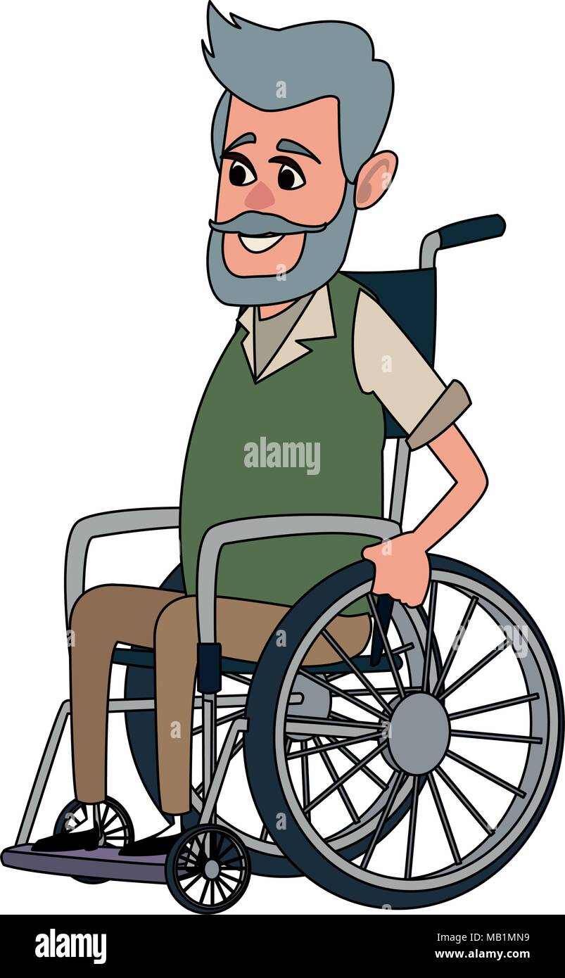 Man on wheelchair cartoon Stock Vector Image & Art Alamy