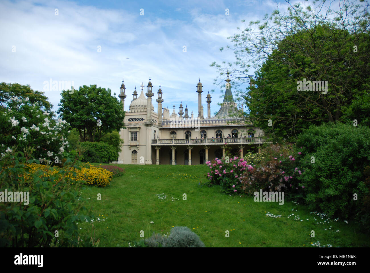 view of Brighton Pavilion or Royal Pavilion on a summers day Stock Photo