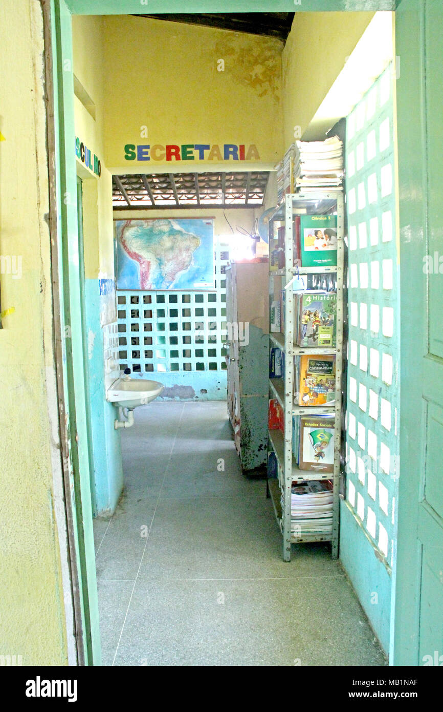 Public school, Distrito Rua Nova, Belém, Paraiba, Brazil Stock Photo