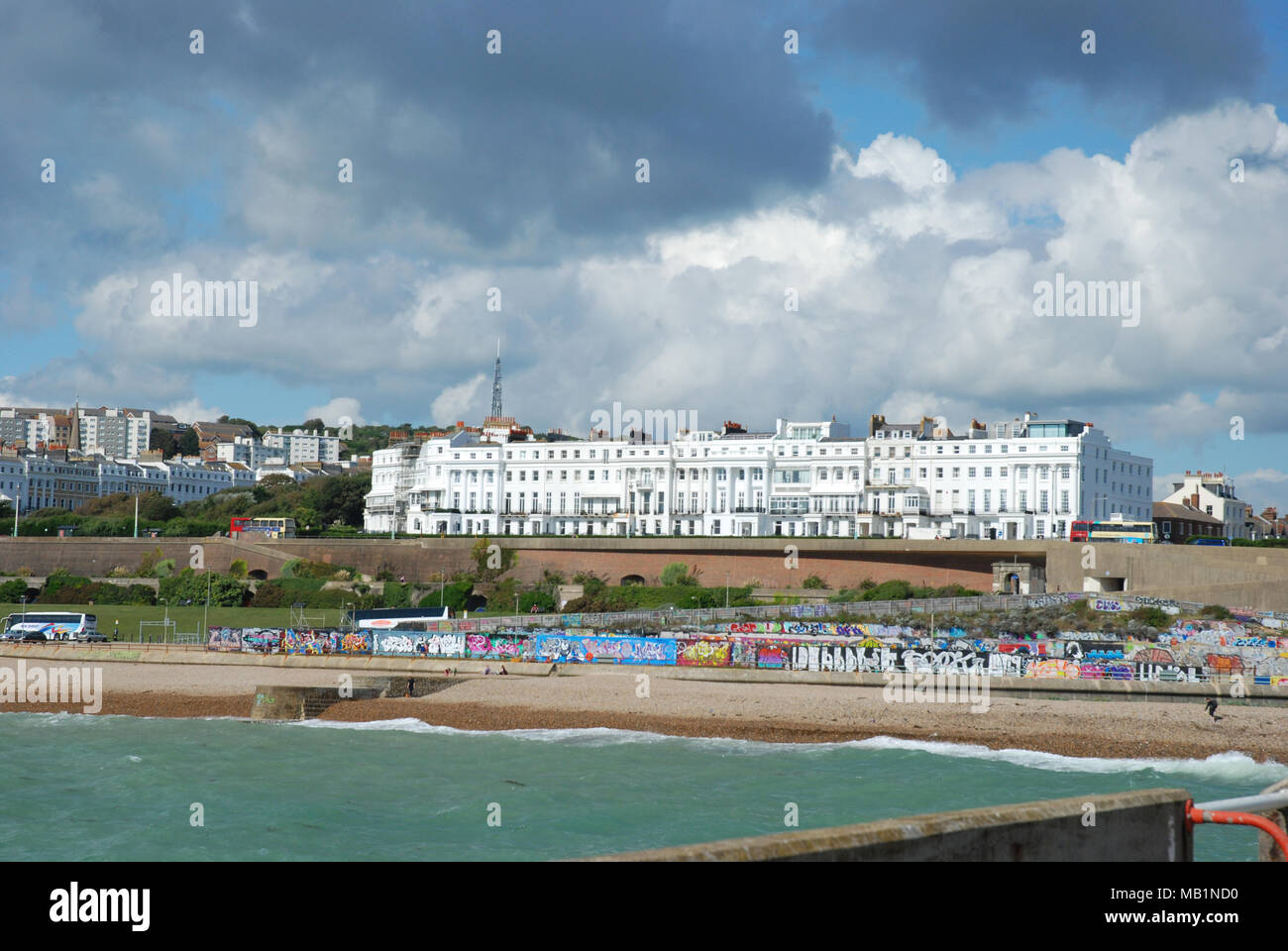 A Picture of Black Rock Beach and Arundel Terrace and Brighton Approval to build a Conference Center for 10,000 capacity has been given Stock Photo