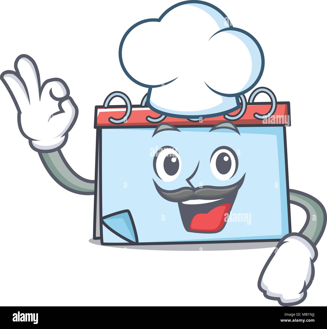 Chef calendar character cartoon style Stock Vector Image & Art - Alamy