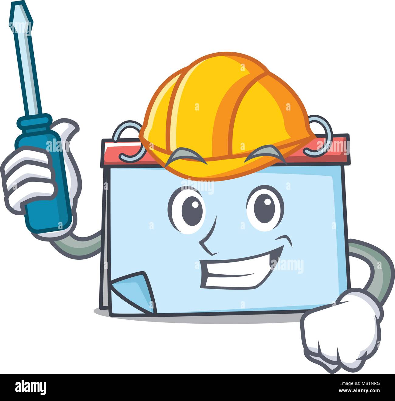 Automotive calendar mascot cartoon style Stock Vector Image Art Alamy