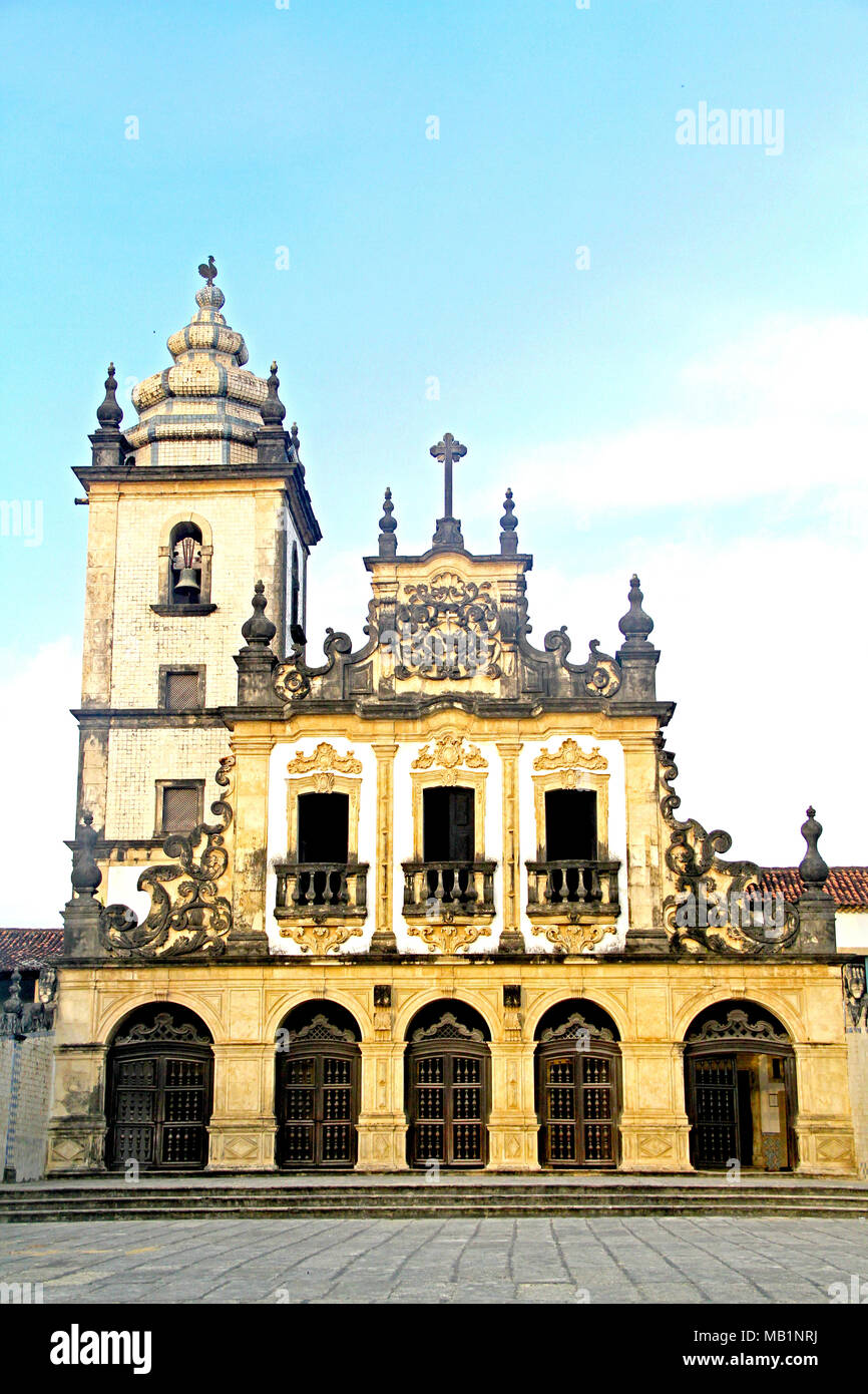 Conjunto Cultural São Francisco formado pelo Convento e a igreja de Santo Antônio, com a capela de São Francisco, 1789 , Historic Center, João Pessoa, Stock Photo