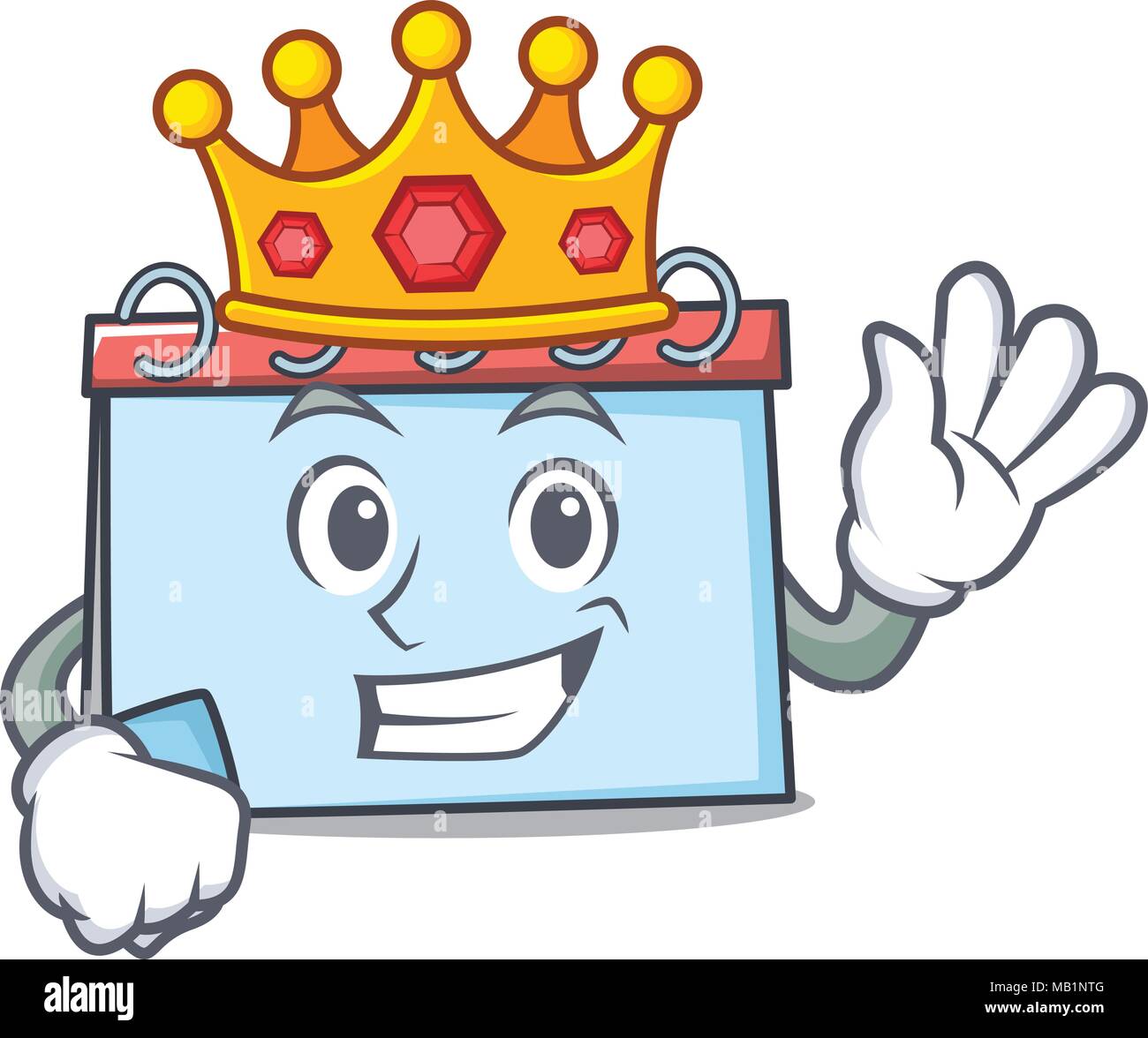 King calendar mascot cartoon style Stock Vector Image & Art Alamy