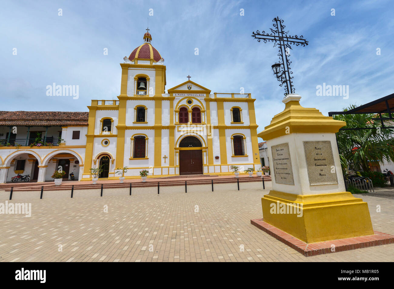 Church of the Immaculate Conception in Mompox, Colombia. Stock Photo