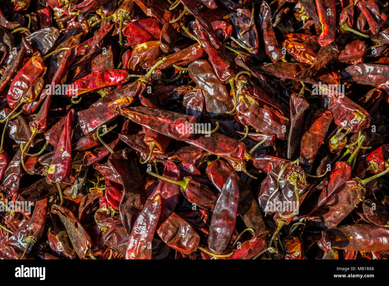 Red chili peppers on a market in Ethiopia Stock Photo Alamy
