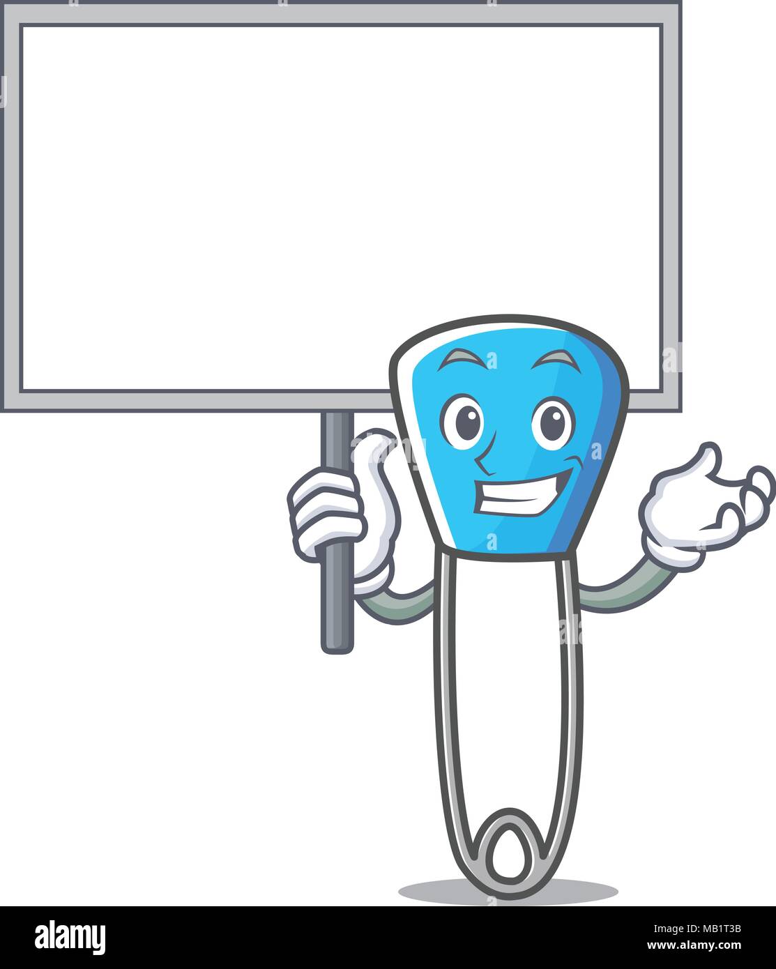 Bring board safety pin character cartoon Stock Vector Image & Art Alamy