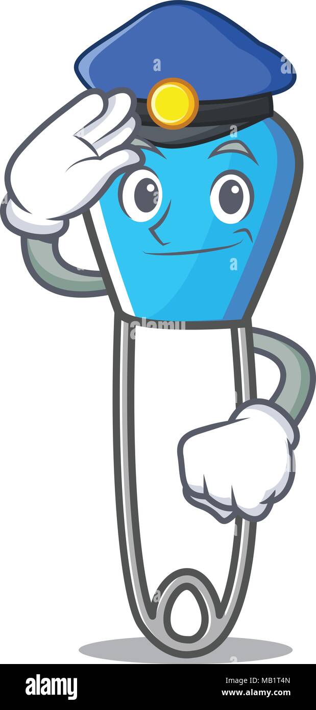 Police safety pin character cartoon Stock Vector Image & Art Alamy