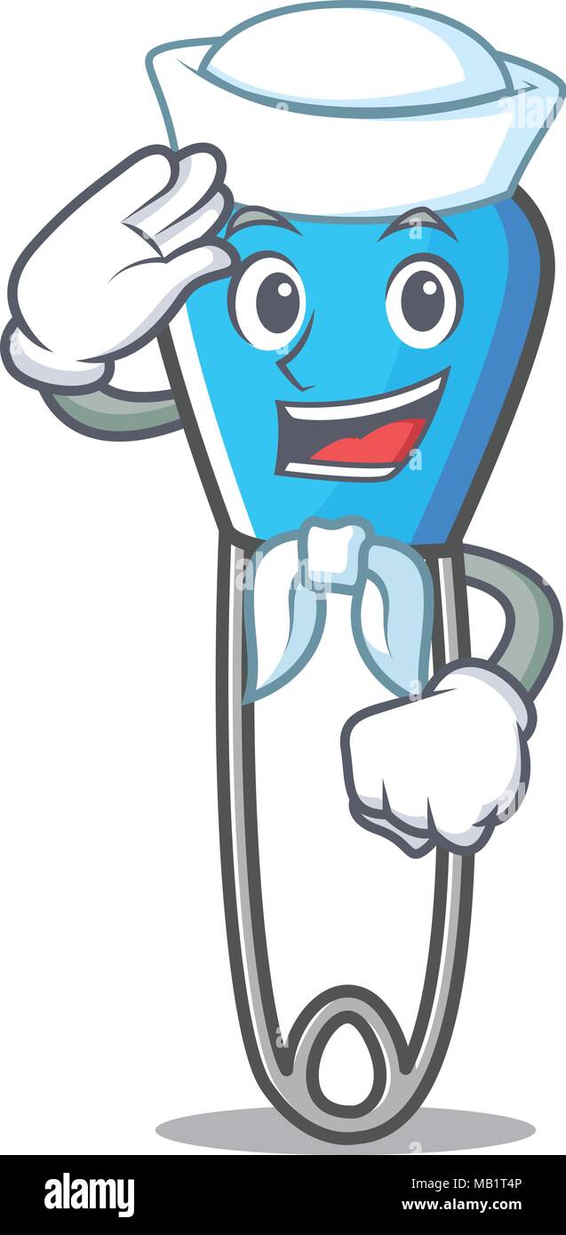 Sailor safety pin character cartoon Stock Vector Image & Art Alamy