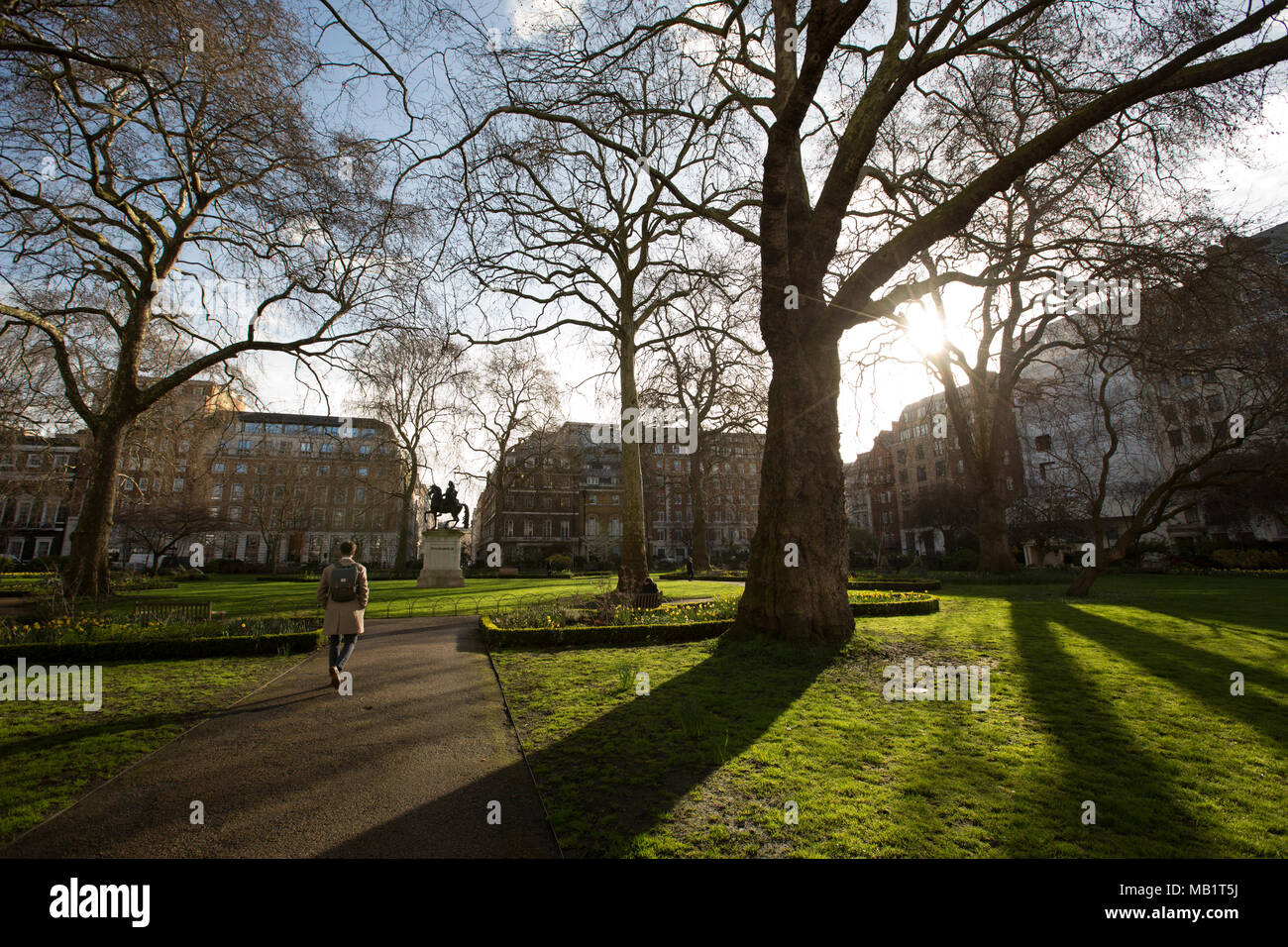 St James's Square, one of London's most prestigious garden squares in