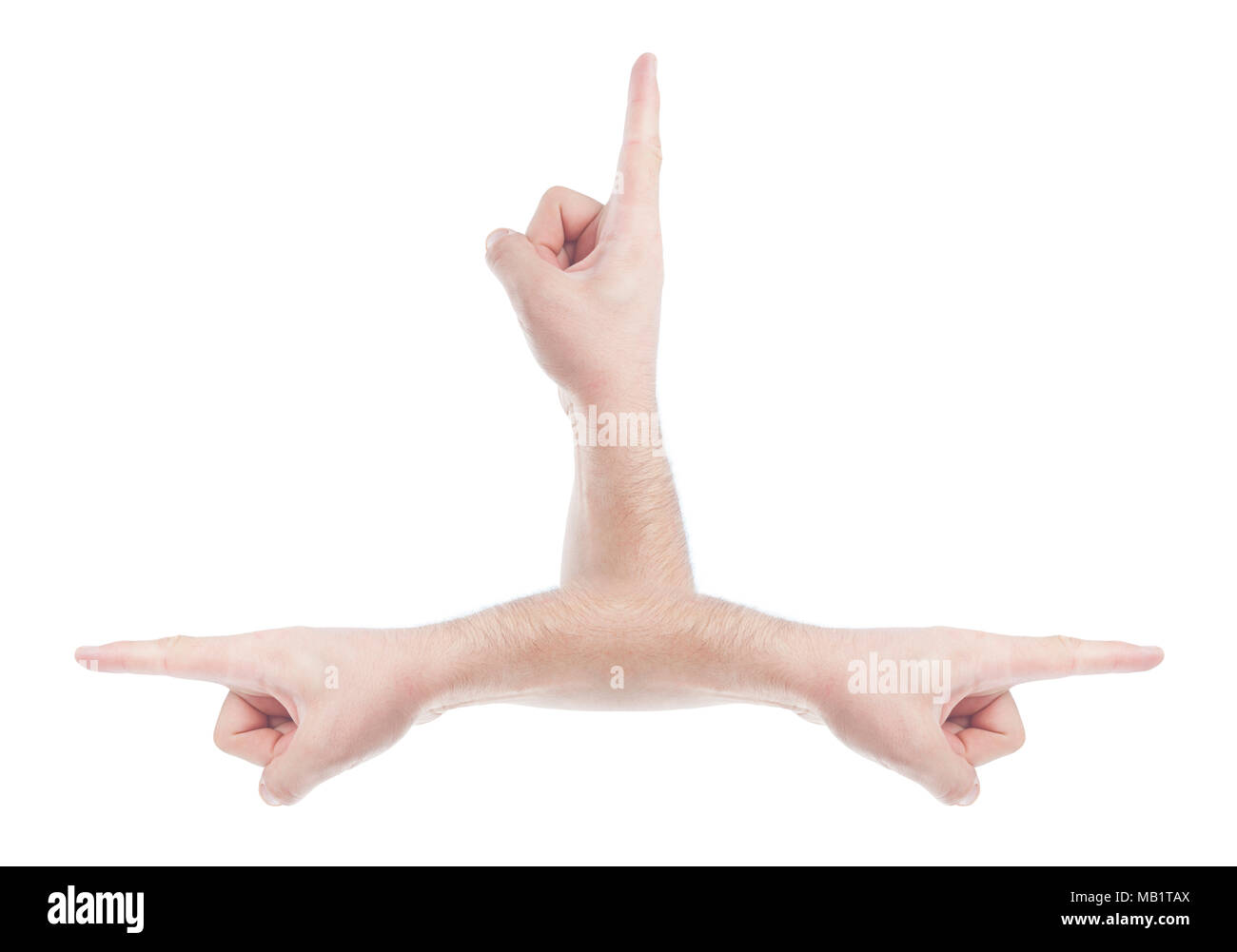 Hand pointing directions hi-res stock photography and images - Alamy