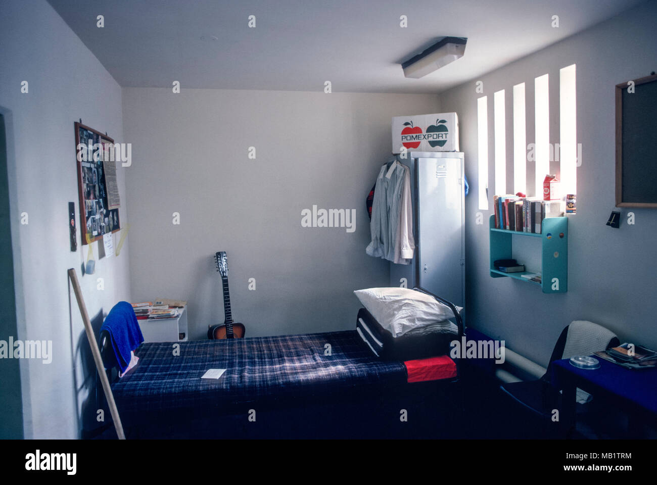 Cell inside The Maze Prison County Down Northern Ireland formely Long Kesh Detention Centre H blocks 1981 Stock Photo
