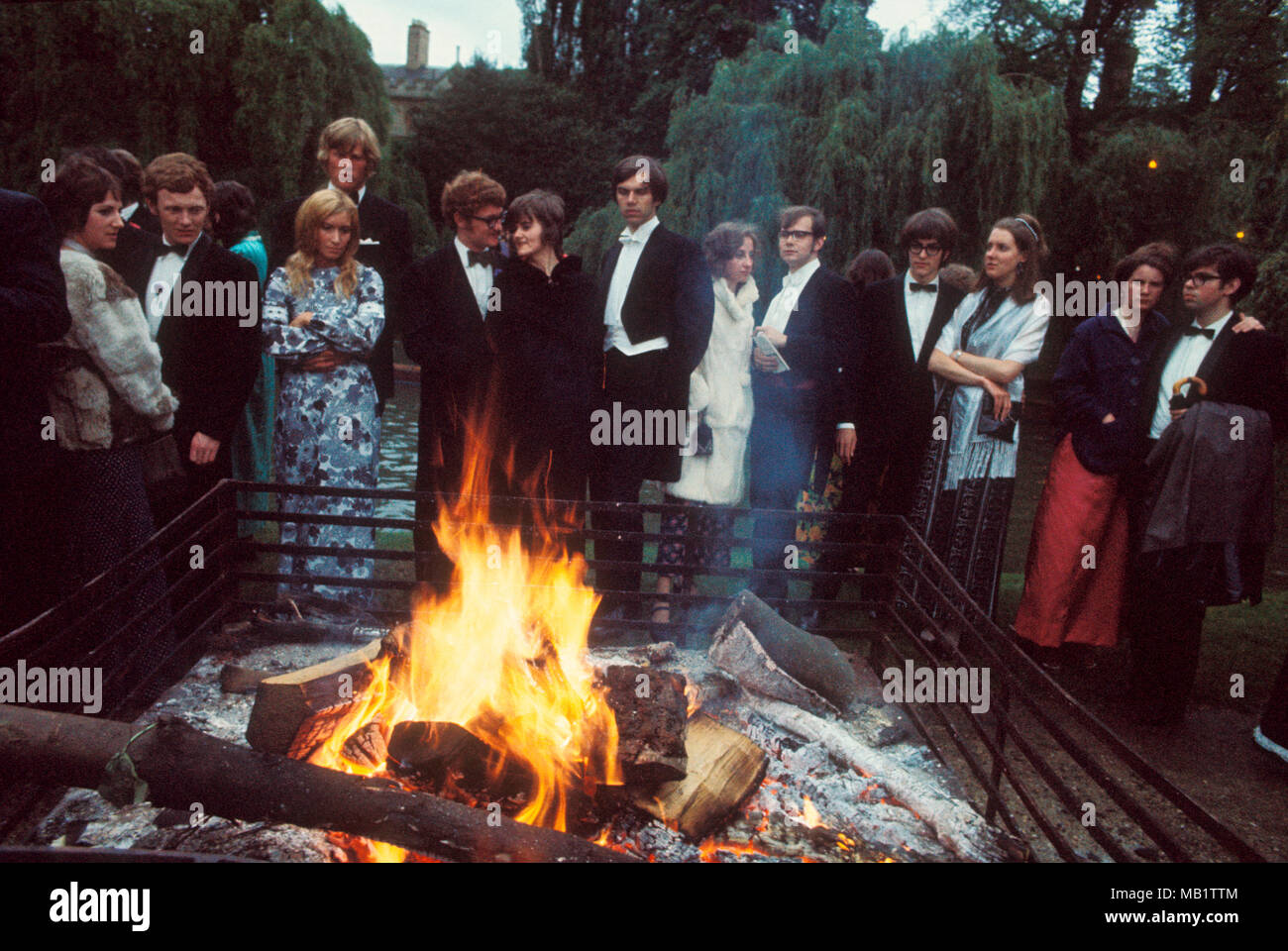 Dawn,May Ball. Trinity College Cambridge, 1971. Stock Photo