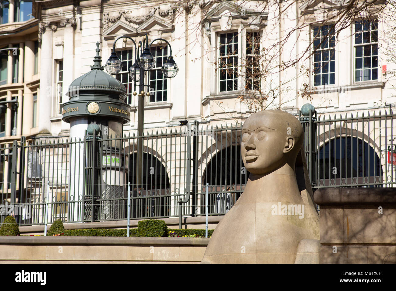 Architecture, fencing, statues, in and around Victoria Square in